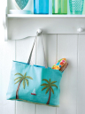 Embroidered beach bag