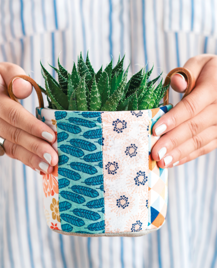 Patchwork Plant Pot Holder Sewing Pattern