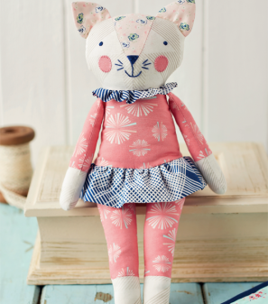 Cat Softie Toy With Sleeping Bag Sewing Pattern